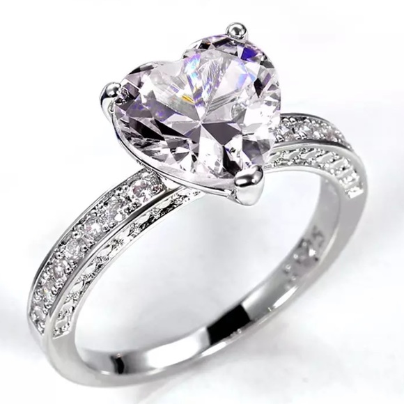 Diamond💎NEW 925 Sterling Silver Engagement Ring - Picture 2 of 6